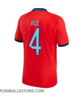 Günstige England Declan Rice #4 Auswärtstrikot WM 2022 Kurzarm
